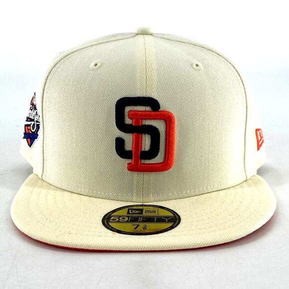 New Era San Diego Padres MLB 59FIFTY 5950 Fitted Cap Size 7 3/8 - Picture 2 of 13